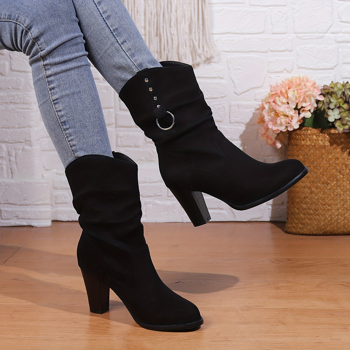 Georgina™ | Slouchy Western Ankle Boots