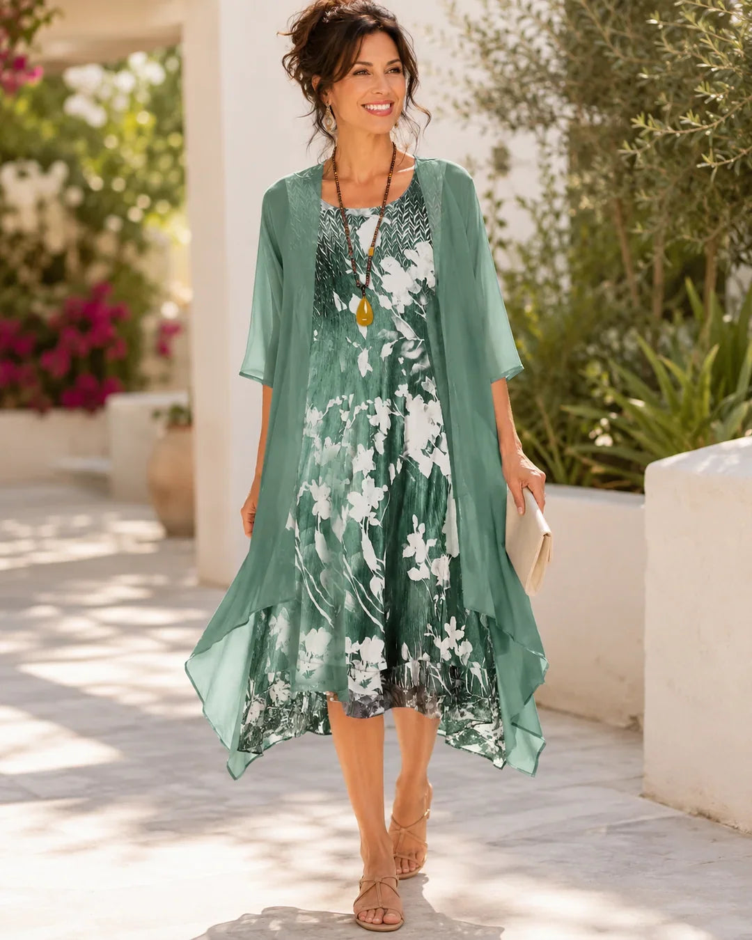 Wells Bozeman Floral Midi Dress