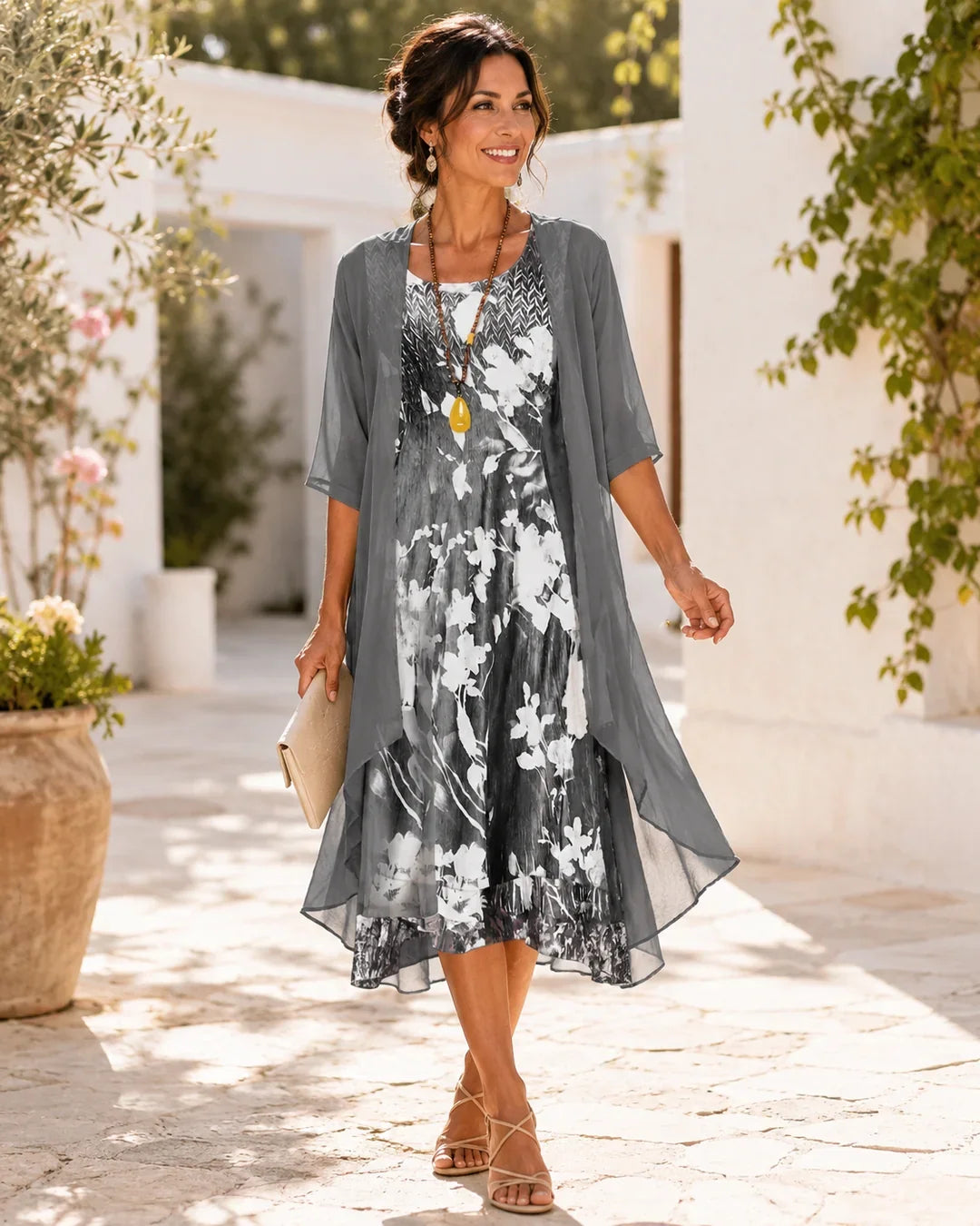 Wells Bozeman Floral Midi Dress