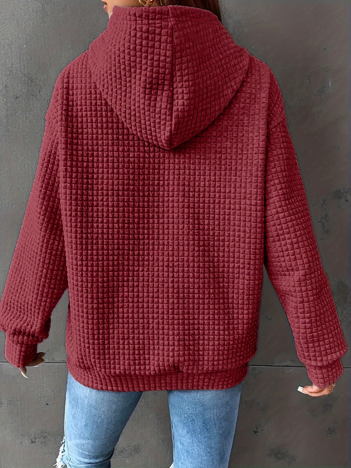 Rosaline™ | Textured Relaxed Hoodie