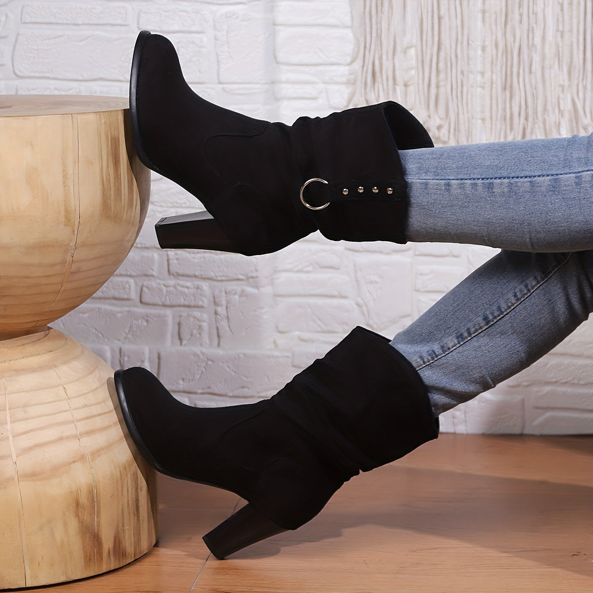 Georgina™ | Slouchy Western Ankle Boots