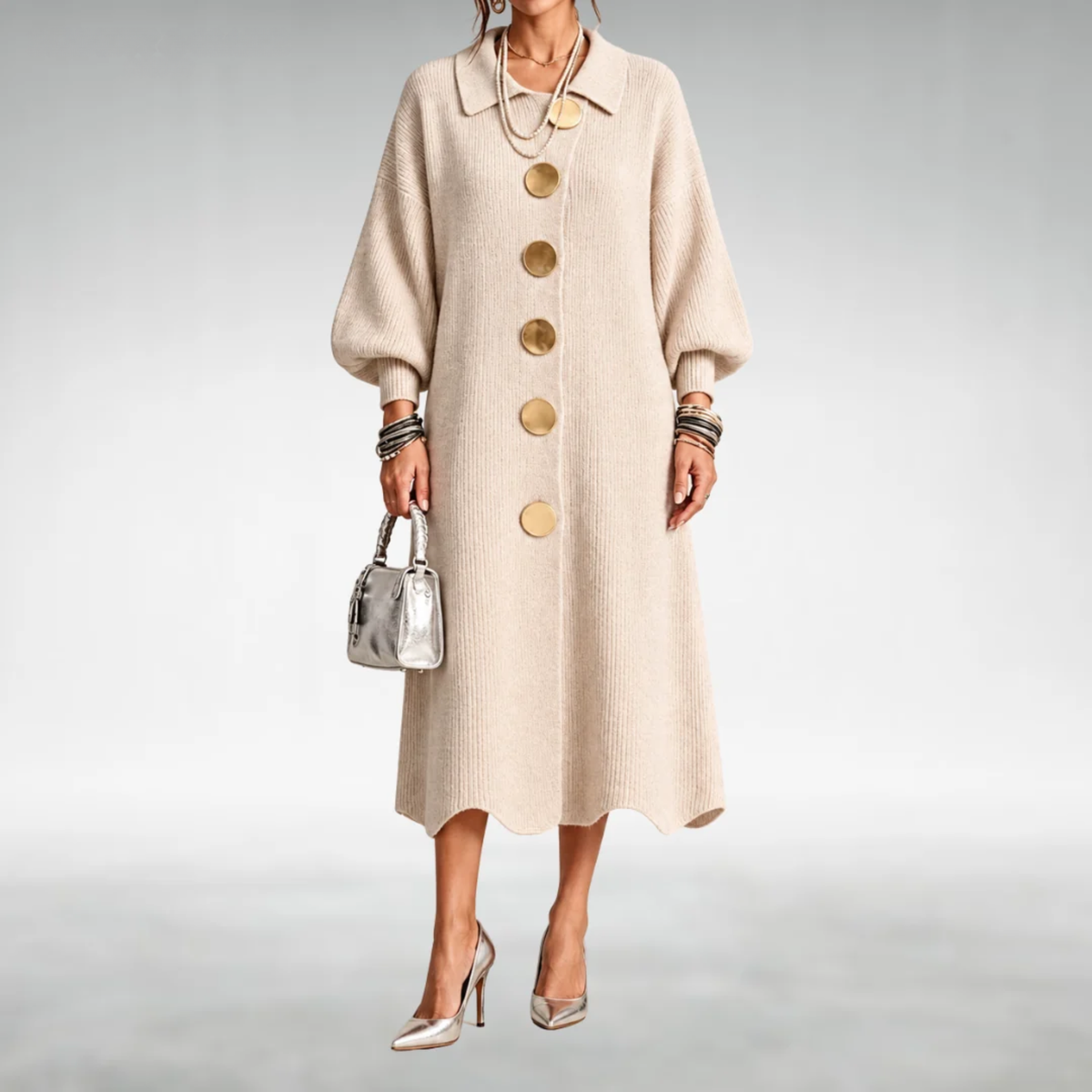 Arabella™ | Button-Front Maxi Dress