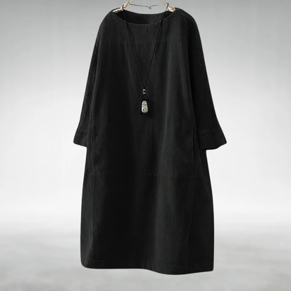 Amy™ | Relaxed Corduroy Midi Dress