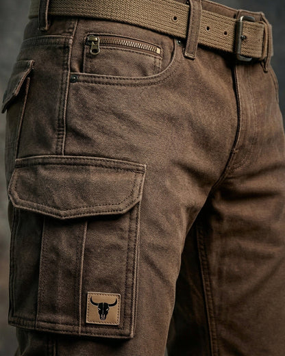 Men’s Utility Pants with Multiple Pockets and Reinforced Stitching