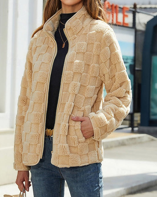 Rosabel™ | Textured Stand-Collar Jacket
