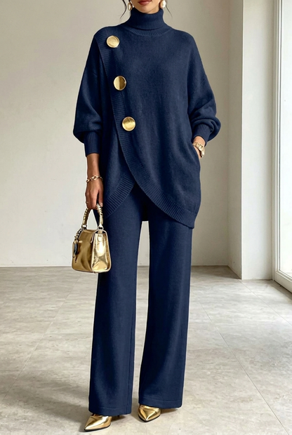 Mackenzie | Knit Turtleneck Two-Piece Set