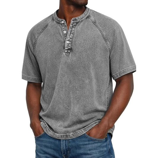Carter™ | Washed Denim Henley Shirt