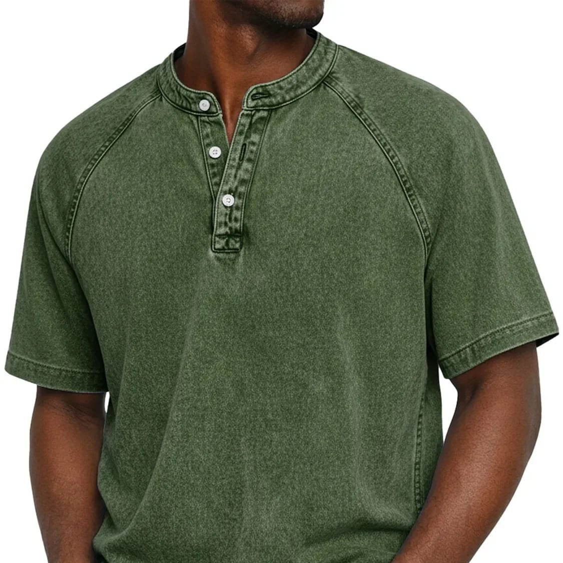 Carter™ | Washed Denim Henley Shirt