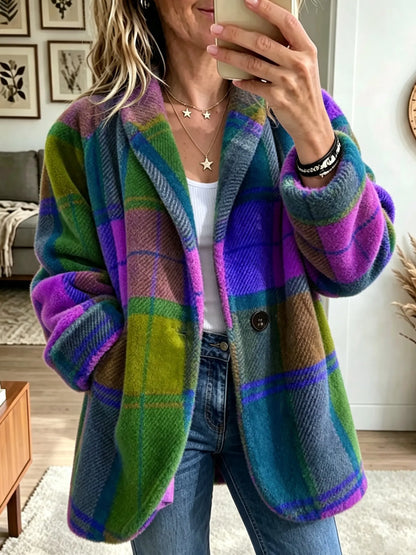 Penelope™ | Cozy Plaid Jacket