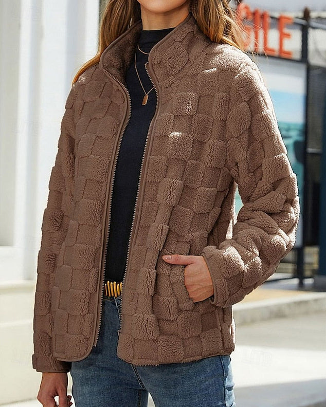 Rosabel™ | Textured Stand-Collar Jacket
