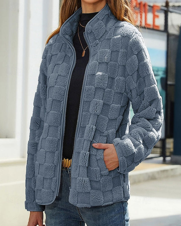 Rosabel™ | Textured Stand-Collar Jacket