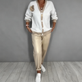 Tessa™ | V-Neck Top & High-Waist Pants Set