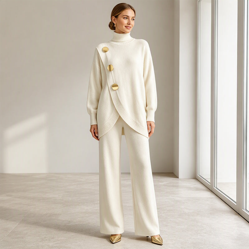 Mackenzie | Knit Turtleneck Two-Piece Set