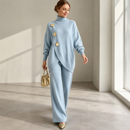 Mackenzie | Knit Turtleneck Two-Piece Set