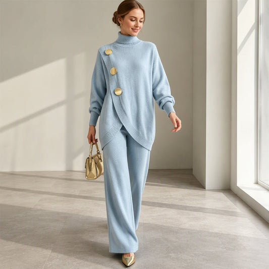 Mackenzie | Knit Turtleneck Two-Piece Set